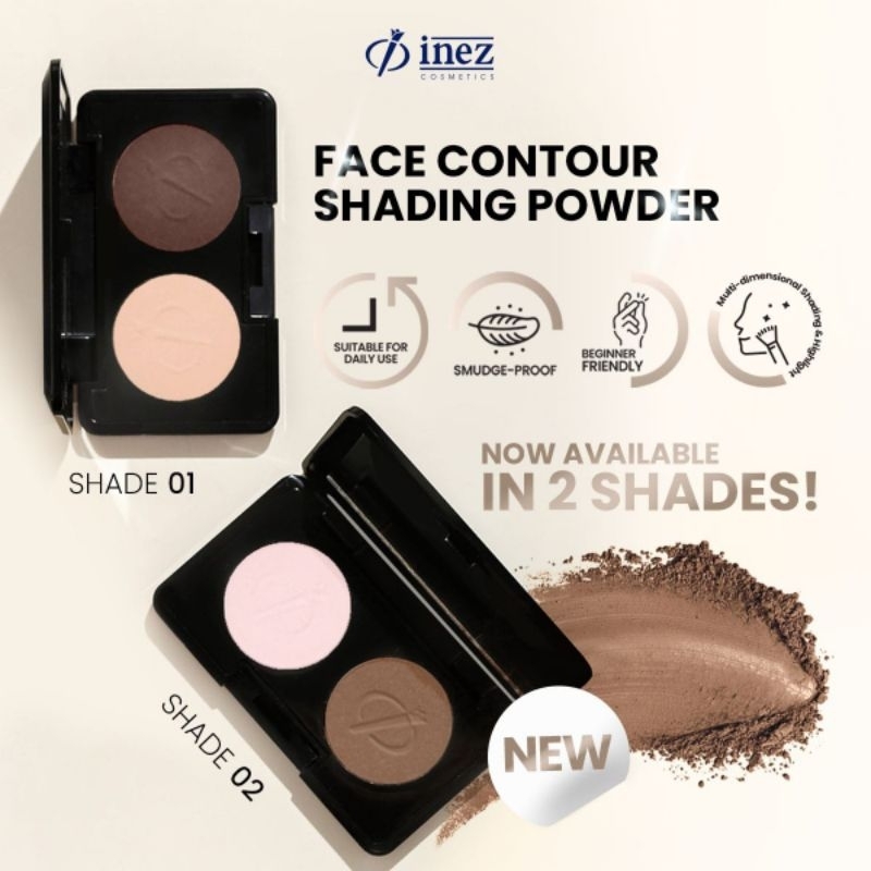 INEZ FACE CONTOUR SHADING POWDER 01&02 / INEZ CONTOUR POWDER 2WARNA