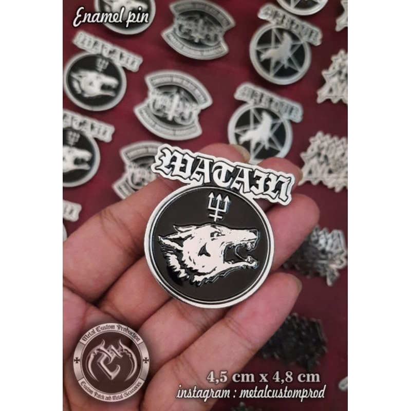 Enamel Pin Badge Metal Watain Wolf / Pin Badge / Pin Metal / Enamel Pin Besi Cor / Enamel Pin Besi /