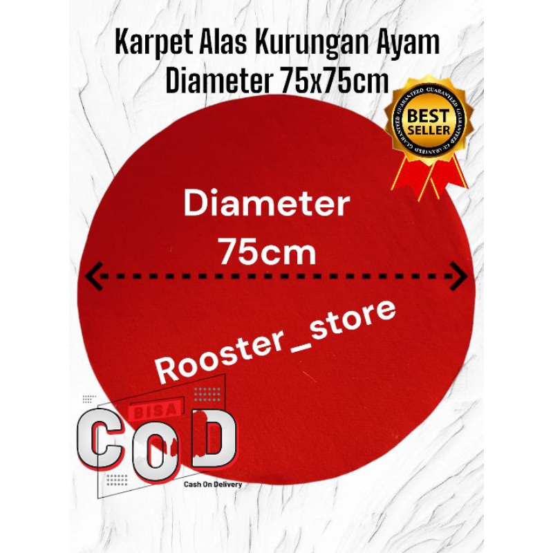 Karpet Alas kurungan Ayam Diameter 75x75cm Karpet Kandang Ayam Bangkok Alas Ayam Jago Aduan Karpet K