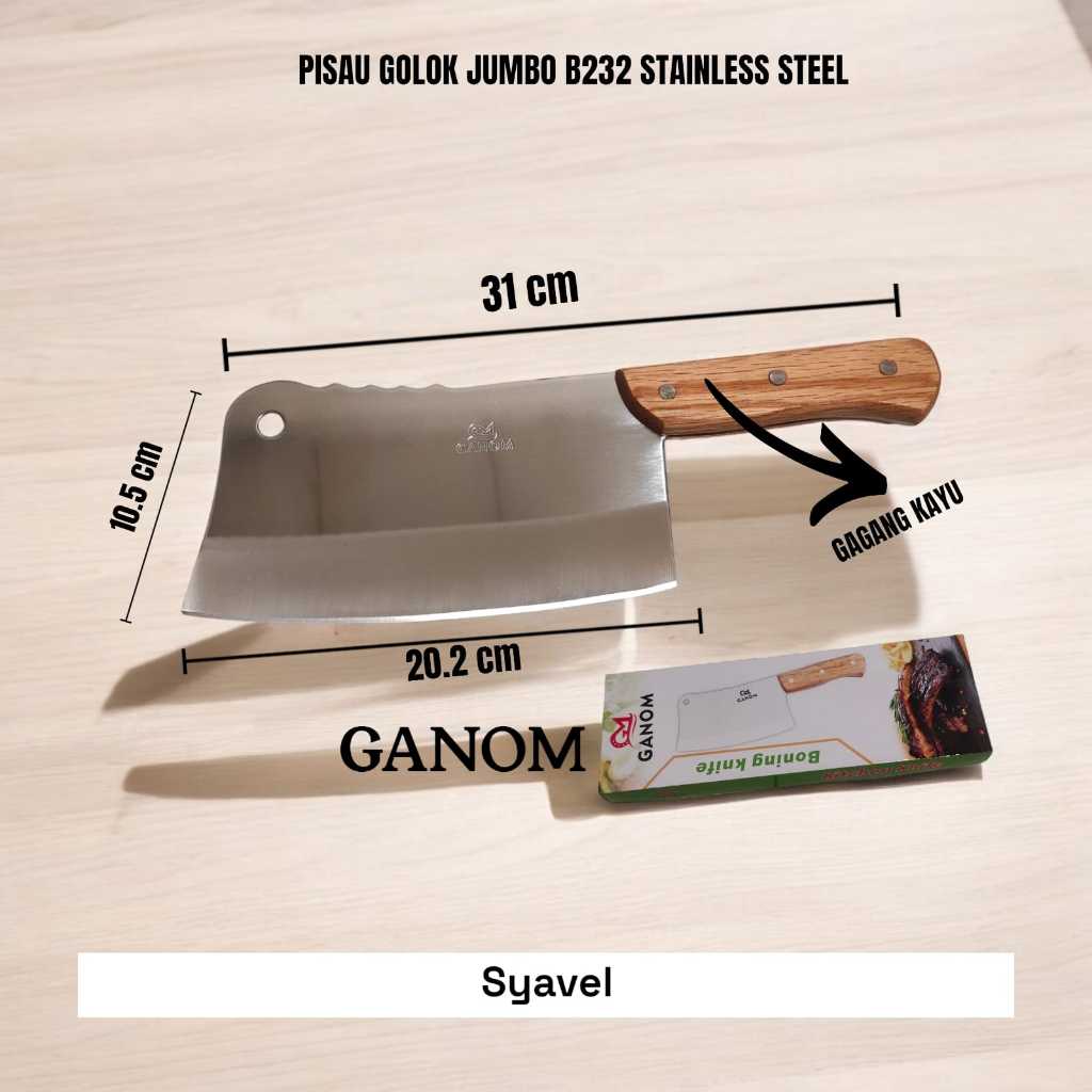 pisau golok besar B232 stainless steel/pisau golok ayam besar stainless