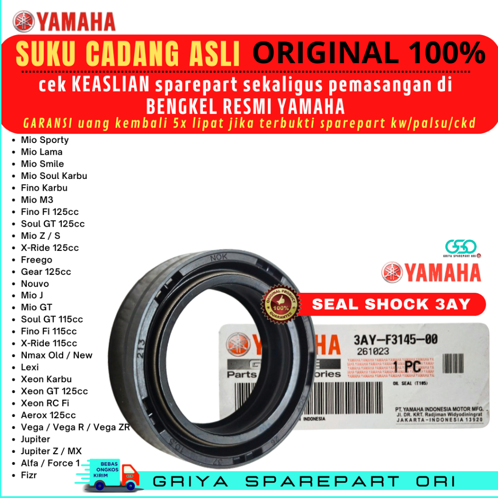 Seal Shock Depan Mio sporty Original Sil shock depan Yamaha Nmax Mio m3 Mio Z Mio Smile Soul karbu S
