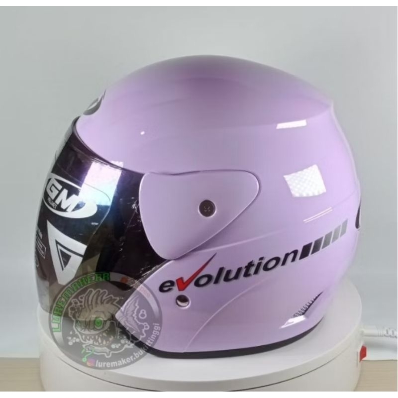 helem GM EVOLUTION warna Ungu kaca pelangi promo murah