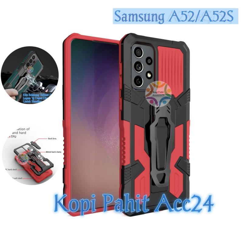 Case Samsung Galaxy A52 A52S Casing Robot Phatom Hard Case Standing Premium