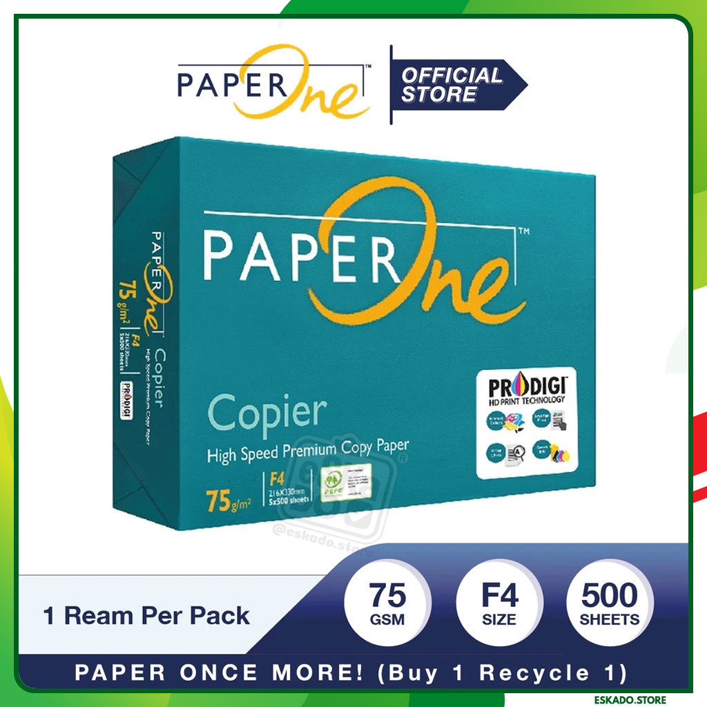 

Kertas HVS Paper One / Kertas Fotocopy F4 75 Gsm (1 Ream = 500 Lembar)