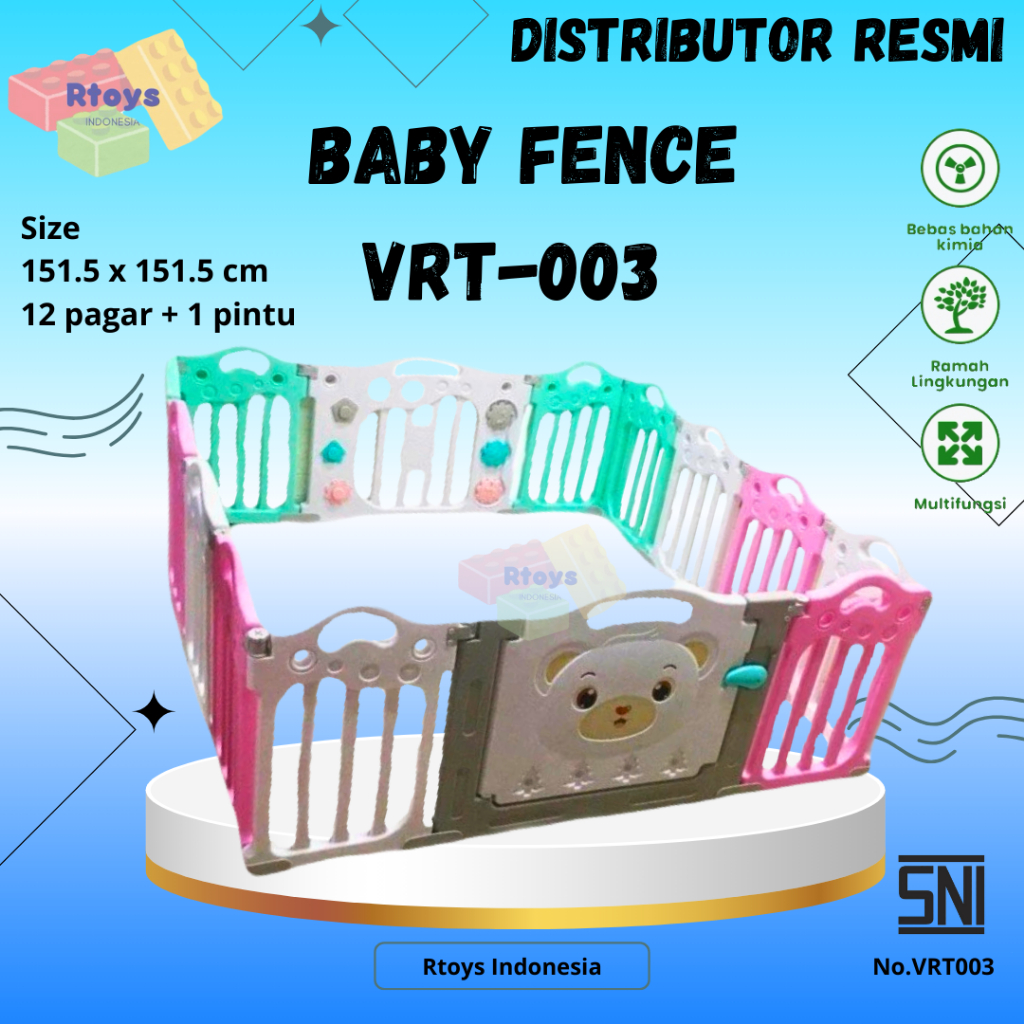 Pagar Bayi Baby Fence Babyroom Pagar Lipat Bermain VRT003