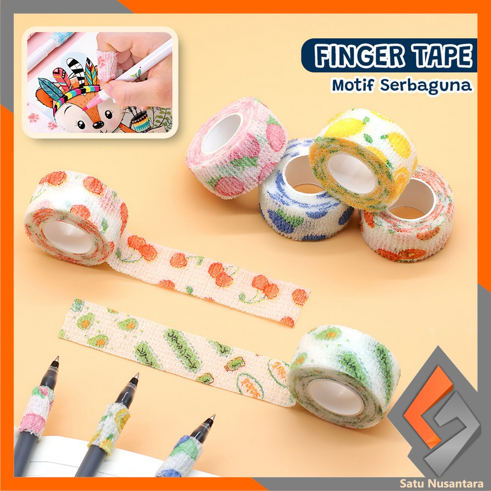 

SN-A83 Finger Tape Motif Lucu Plester Pelindung Jari Pelajar Q/ Writing Finger Tape Perlengkapan Sekolah / Protective Tape Perban Jari Aesthetic