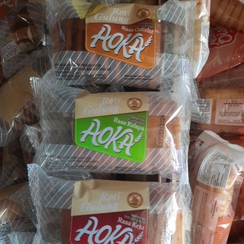 

Roti Aoka Gulung Rasa coklat keju kelapa