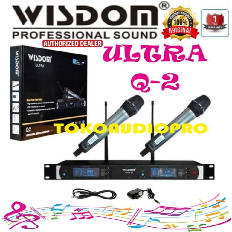 Wisdom Q2 Professional Microphone Wireless Original Ultra Q-2 Mikrofon Wireless