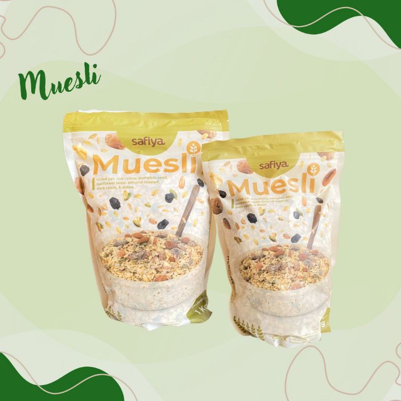 

MUESLI Fruit Mix Safiya Sereal Makanan Ringan - Sereal Diet Sehat Alami Oatmeal