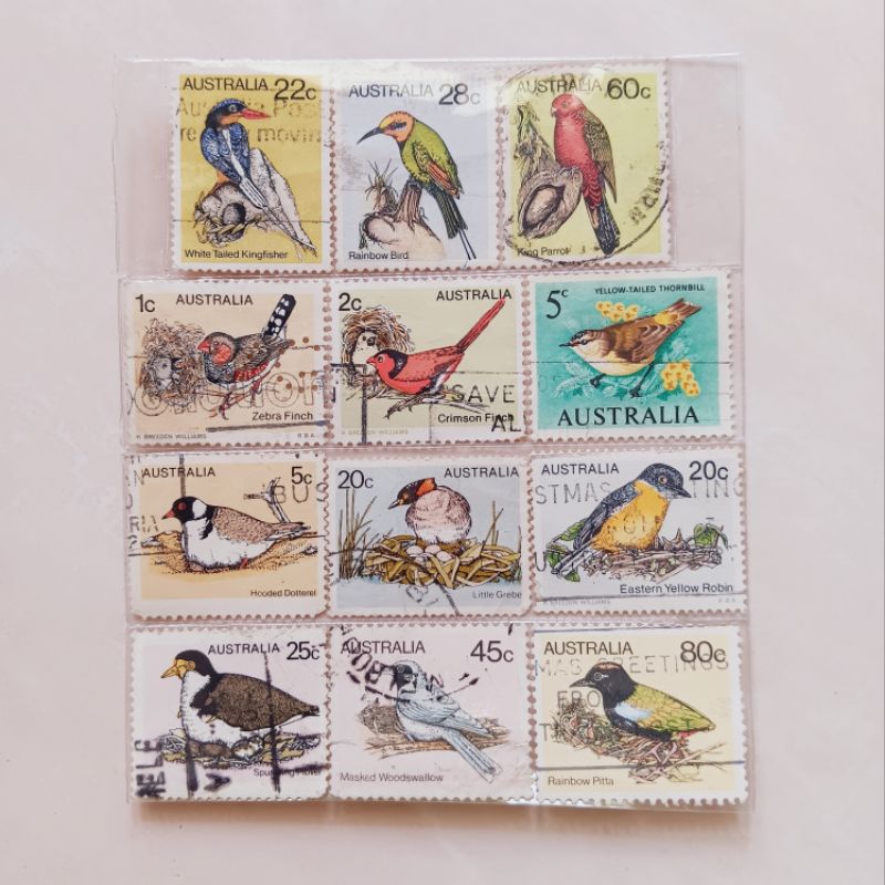 

(AG) Perangko Australia 1966, 1978, 1979, 1980, 1983 Birds, Birds (1st Series), Birds (2nd Series) Set 12 pcs Used