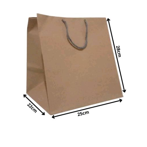 

R10B Paperbag kraft/Tas Souvenir/Tas Oleh-oleh/Tas Ulang Tahun/Tas Hajatan (25x22x28)