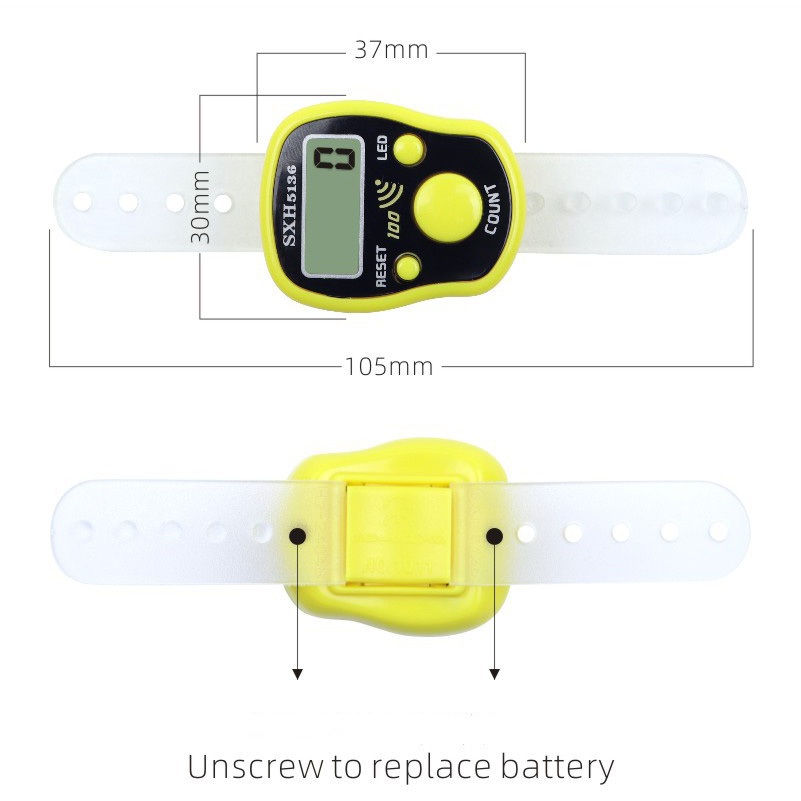 flash sale tasbih alarm led shx5136 digital finger counter led alarm 100 akan bunyi 3 tombol