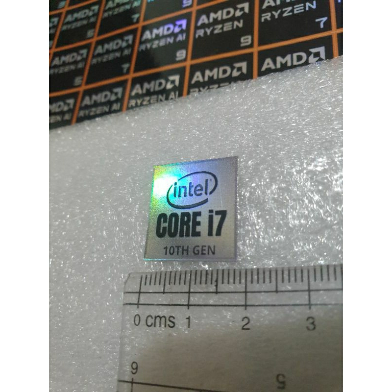 intel core i3 i5 i7 i9 gen 10th series licence Stiker laptop komputer hologram laminating