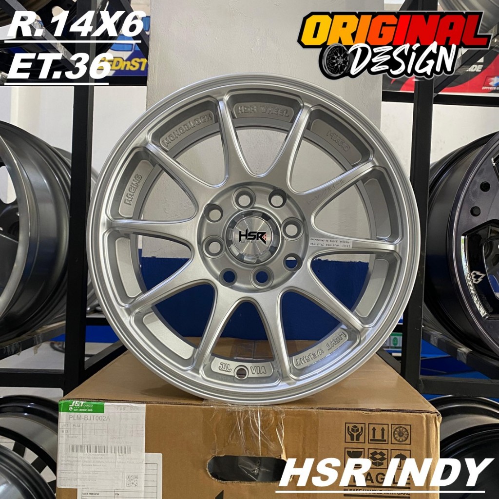 Veleg mobil racing ring 14 pnp brio, calya, agya, ayla, sigra dll HSR INDY R14