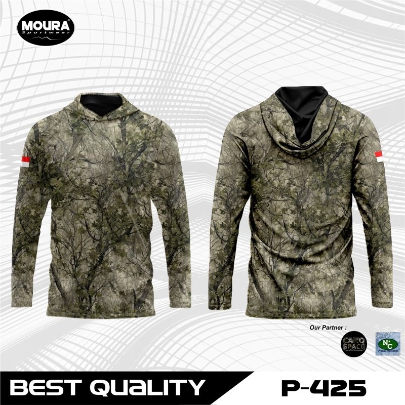 MOURA | Baju Berburu Jersey Camo | Bebas Custom Nama Logo | Gratis Buff | Dryfit Premium