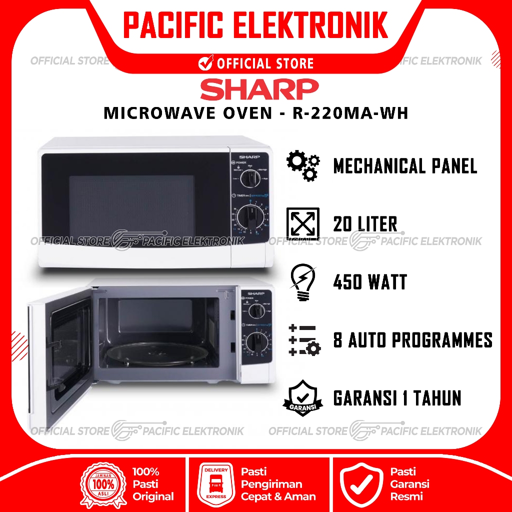 Microwave Sharp 20 Liter R-220MA-WH / R220MAWH / R220MA