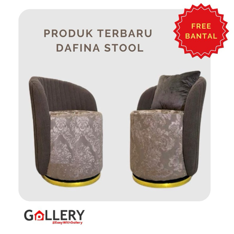 DAFINA STOOL BANTAL sofa bulat kursi bulat sofa minimalis kursi meja rias sofa rias sofa ruang tamu 