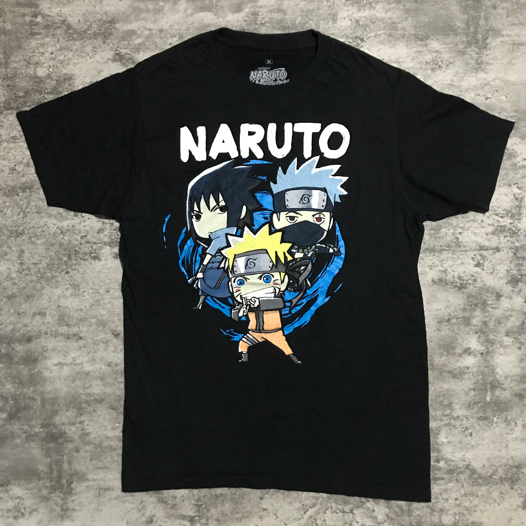 Kaos Animasi Naruto Kakashi Sasuke Official Lucu Hitam Keren