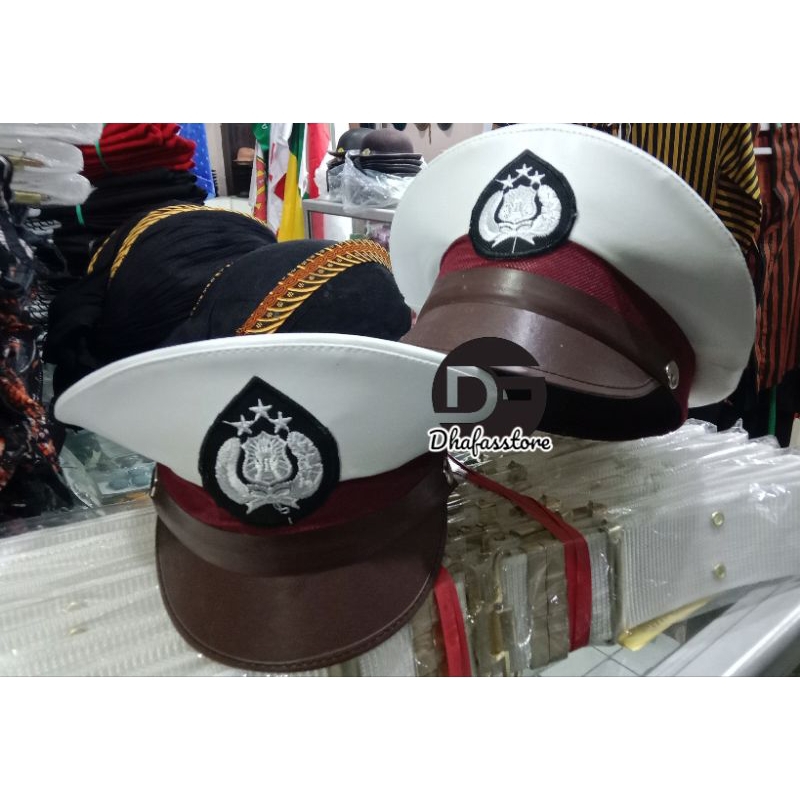 TOPI POLISI ANAK. TOPI POLANTAS ANAK. ASESORIES BAJU POLISI ANAK. TOPI PET POLISI ANAK