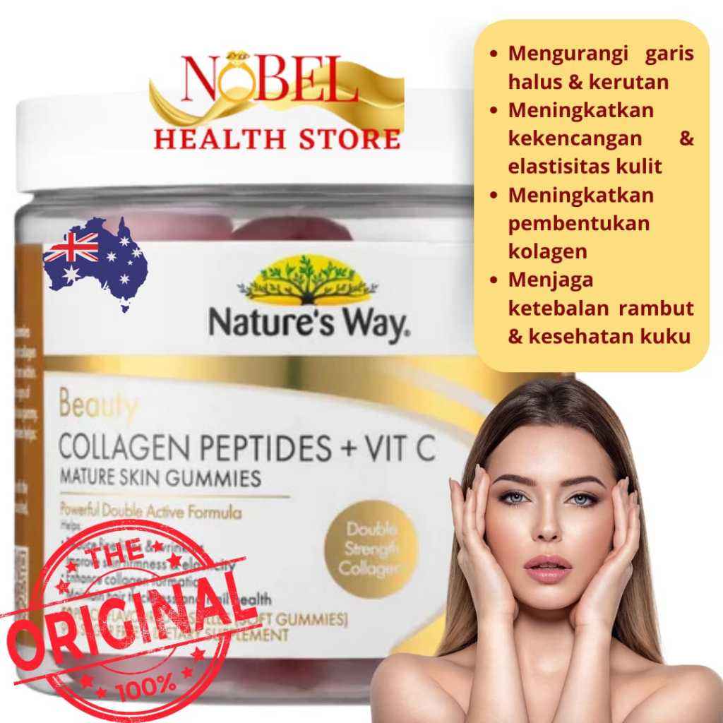 Nature's Way Beauty Collagen Peptides + Vit C Mature Skin 50 Gummies