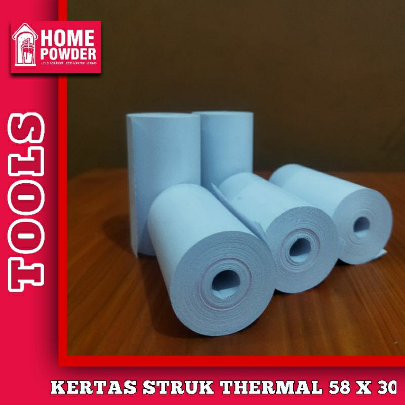 

Promo Termurah Kertas Struk Thermal Printer Mini Kasir 58x30 isi 10 pcs