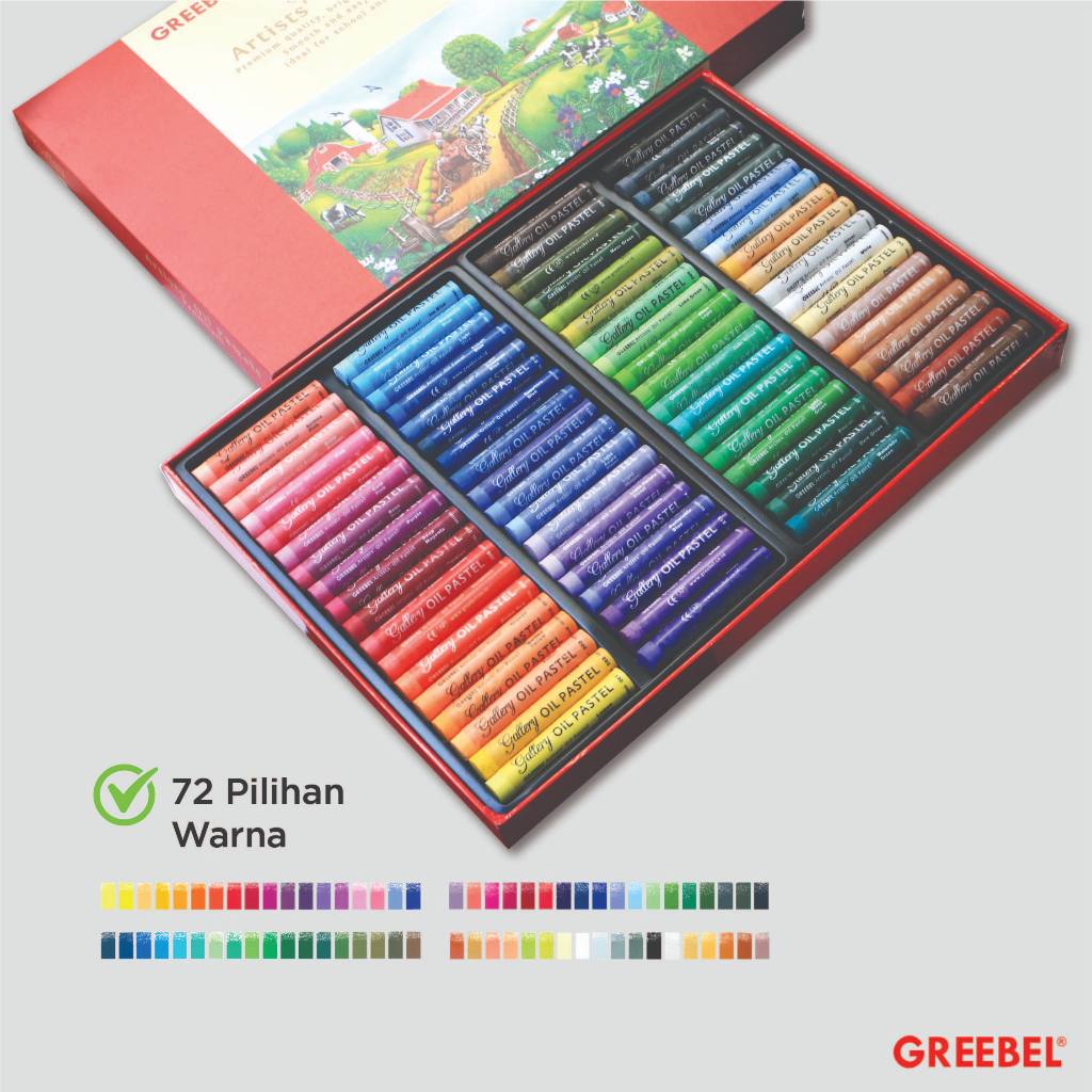 

YUH GREEBEL Crayon Krayon Artist 72 Warna / Artist Oil Pastel 72 / Crayon Greebel