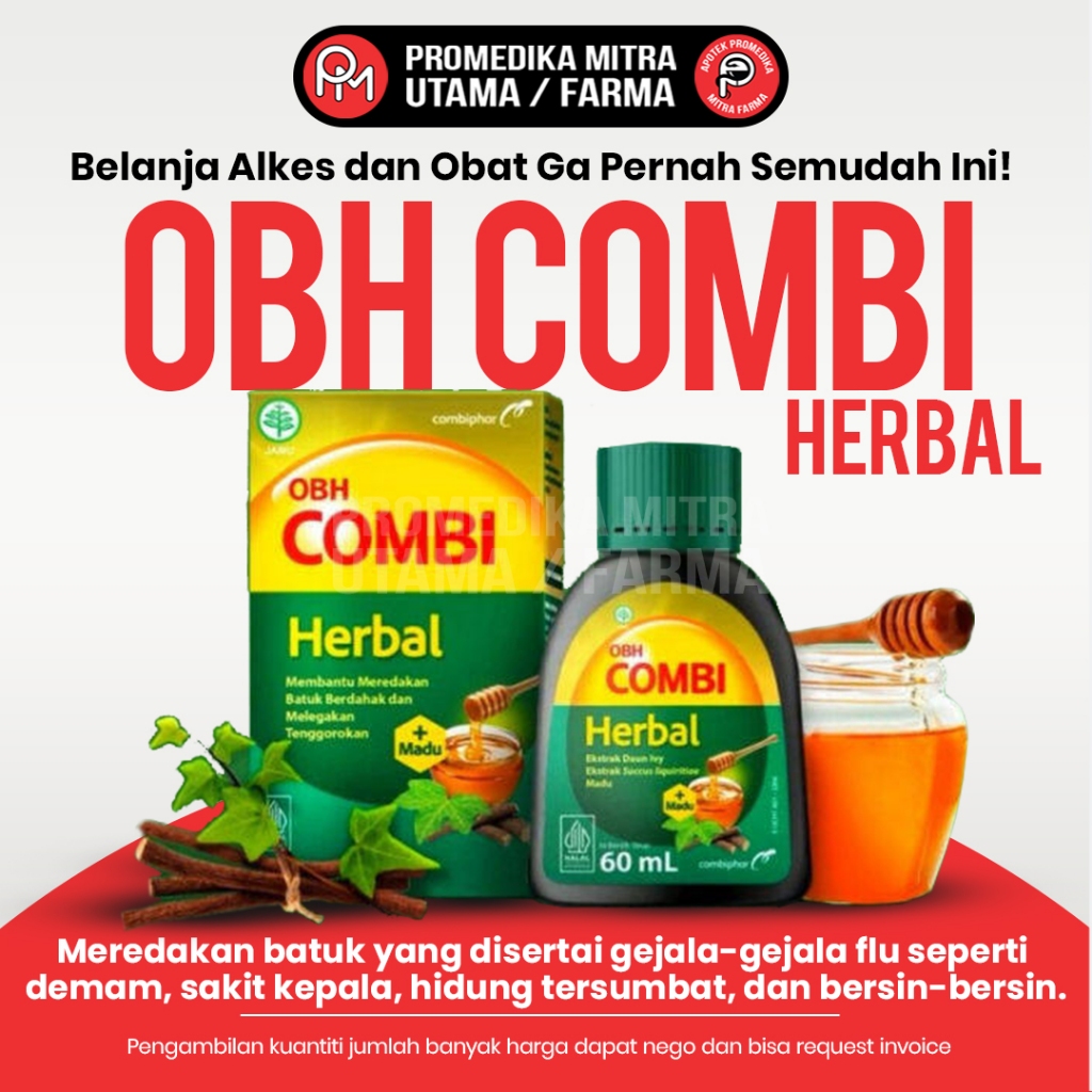 OBH Combi Herbal / Botol / Obat Batuk Berdahak Herbal