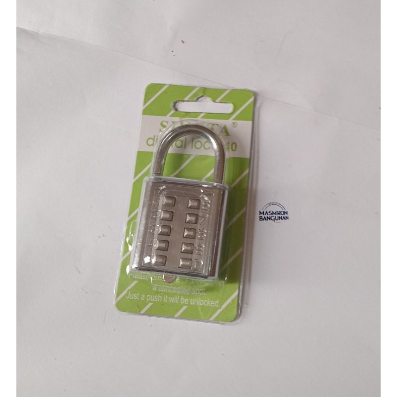 Gembok Digital / Gembok Digital 40mm / Gembok Pin Angka / Gembok Pencet Angka