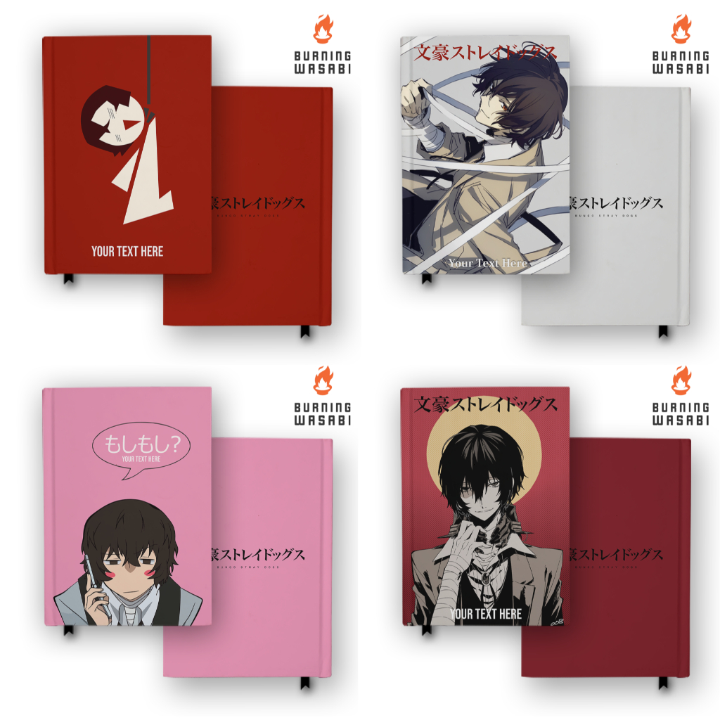 

Notebook Osamu Dazai Anime Buku Hardcover Bungou Stray Dogs Custom Jurnal Manga