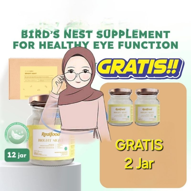 

Realfood Bright Sight program 12 hari gratis 2 JAR Sarang Burung Walet