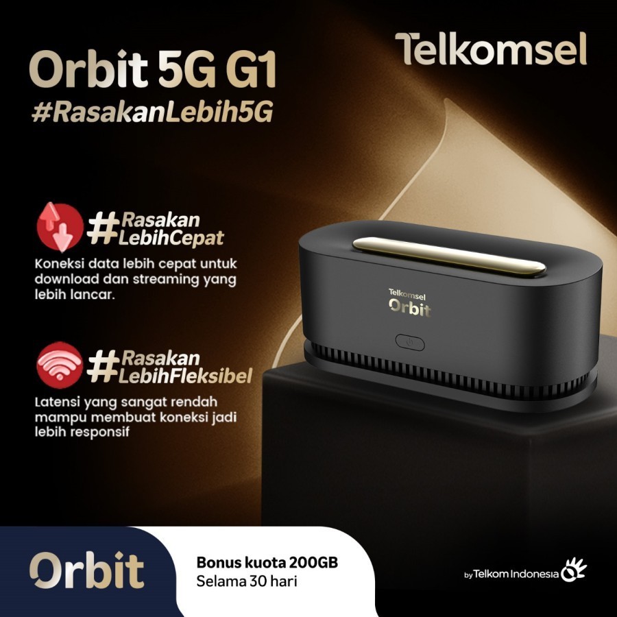 Telkomsel Orbit 5G G1 Modem Wifi 5G & 4GB LTE Free Kuota 200GB