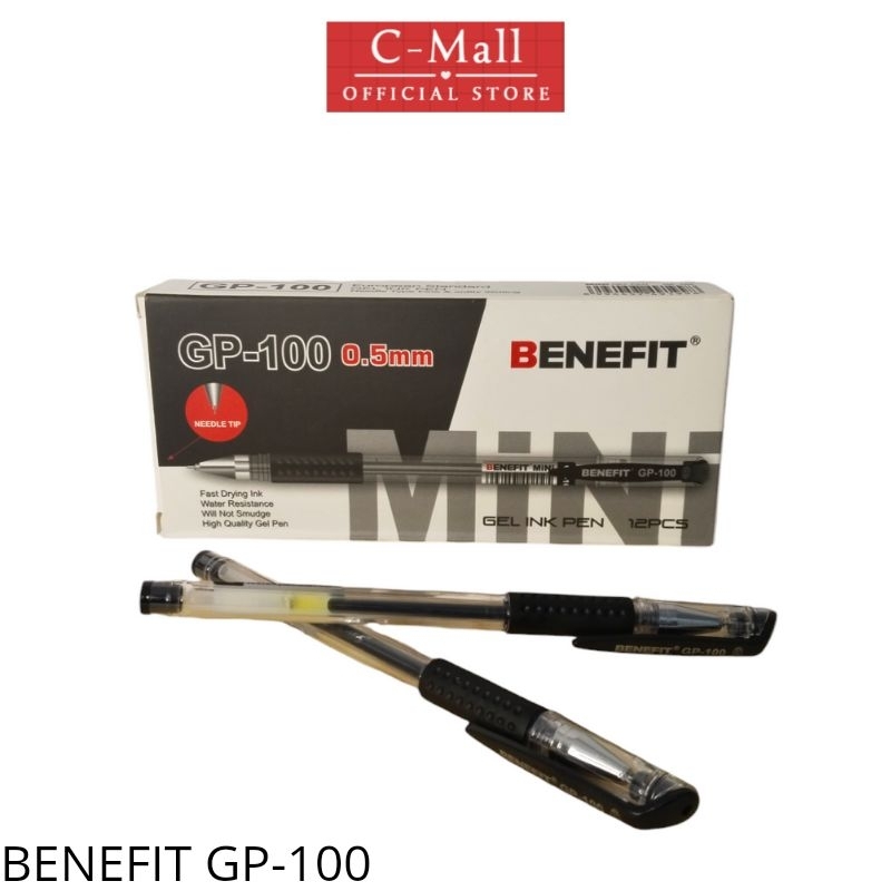 

C-Mall Pulpen Gel Pen Benefit GP-100 1 lusin isi 12 pcs