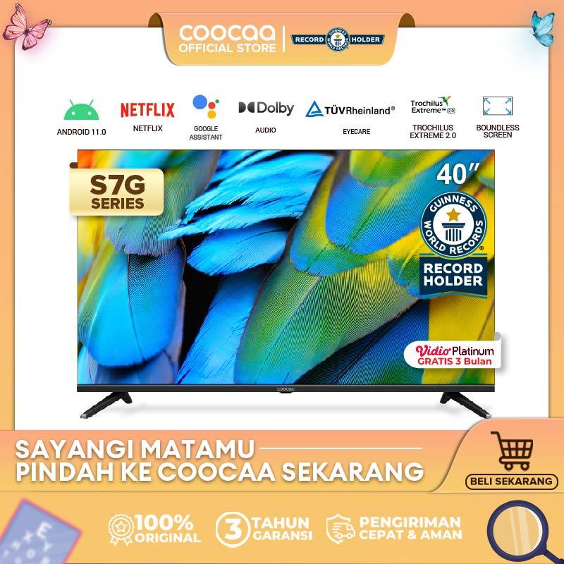 COOCAA 40 inch Smart TV - Digital TV - Android 11 - Netflix/Youtube - Google Assistant - Dolby Audio