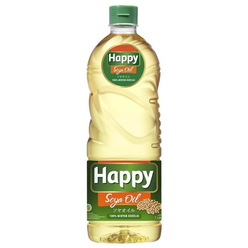 

Happy soya oil minyak kedelai goreng 1 liter 1L ce