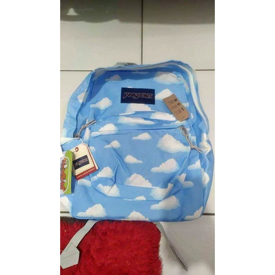 PROMO TAS JANSPORT SUPERBREAK BIRU AWAN