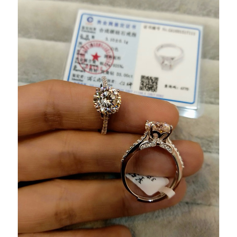 Cincin S925 Berlian Moissanite