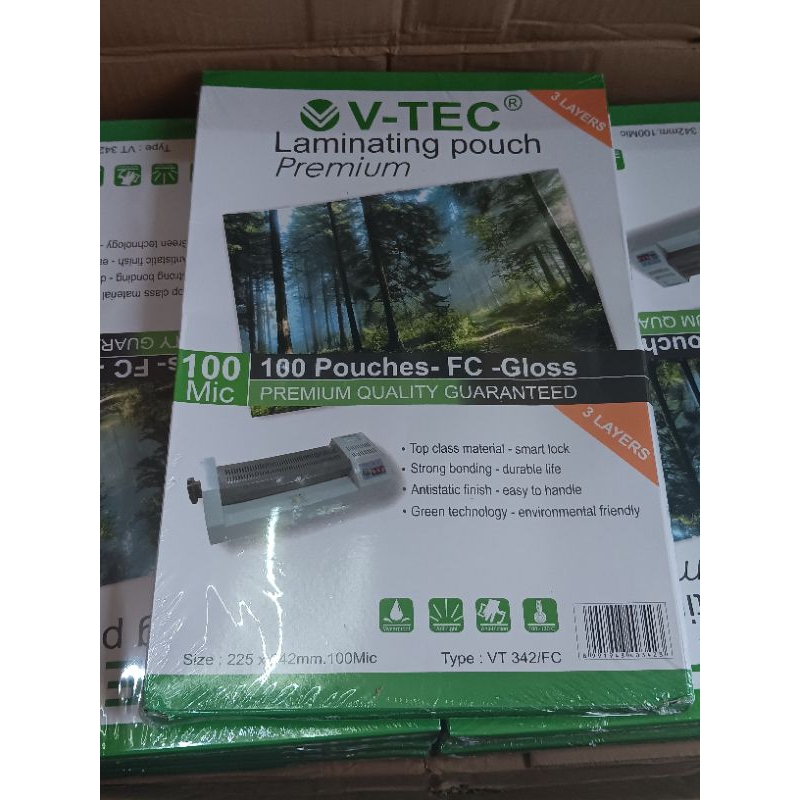 

100 Lembar Plastik Laminating Ukuran Folio dari Vtec