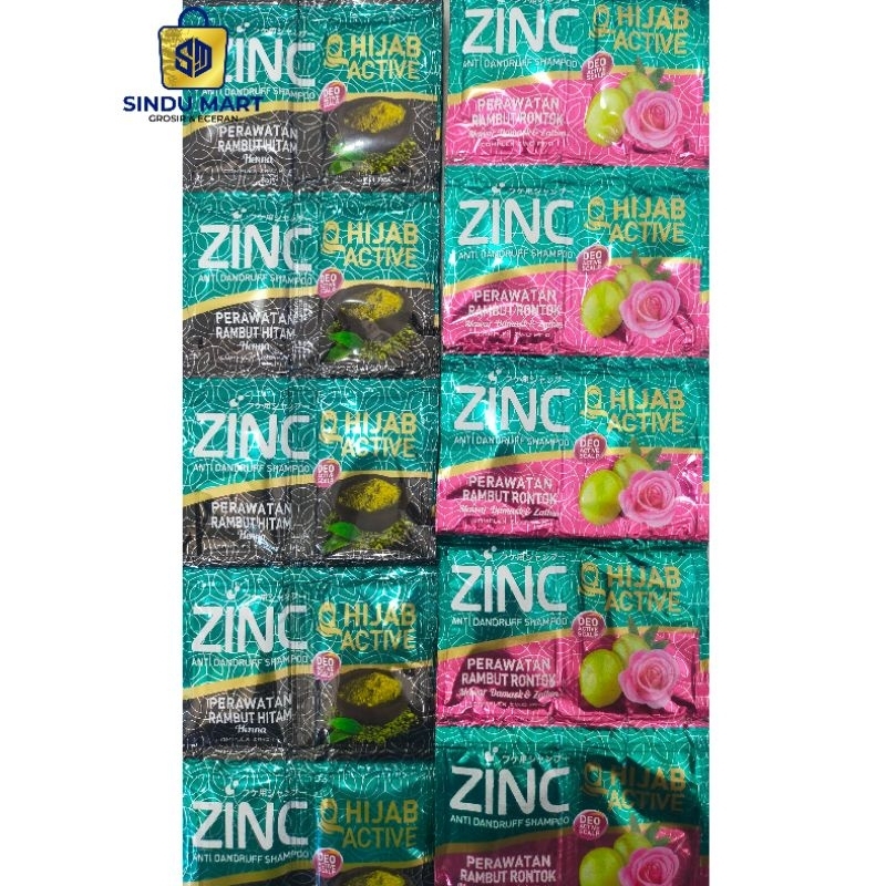 ZINC shampo hijab active sachet 1 Lsn 10ml