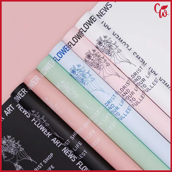 

20 LEMBAR Flower Wrapping Paper Waterproof Kertas Buket Bunga Valantine KB6123