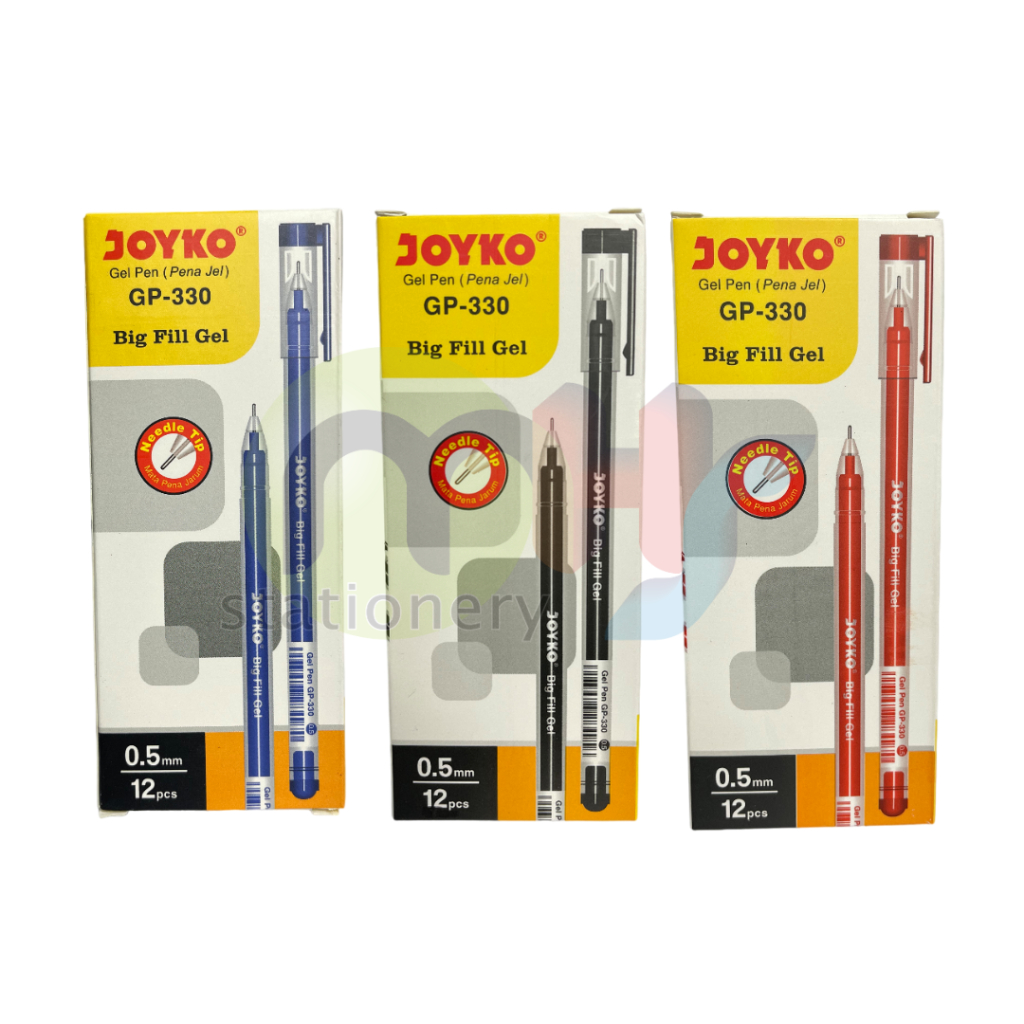

Bolpoin Bulpen Gel Pen Joyko Gp-330 Big Fill Gel 1 Box Isi 12Pcs Pulpen Trend