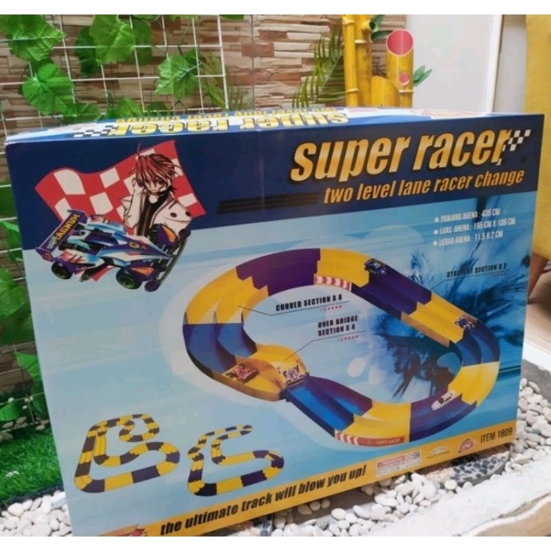 TRACK TAMIYA 2 JALUR - TREK MOBIL BALAP - JALANAN BALAPAN