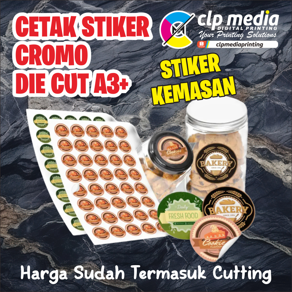 

Stiker Label Makanan Plus Cutting Setiker Kemasan Terlaris A3+ Stiker Kromo Label