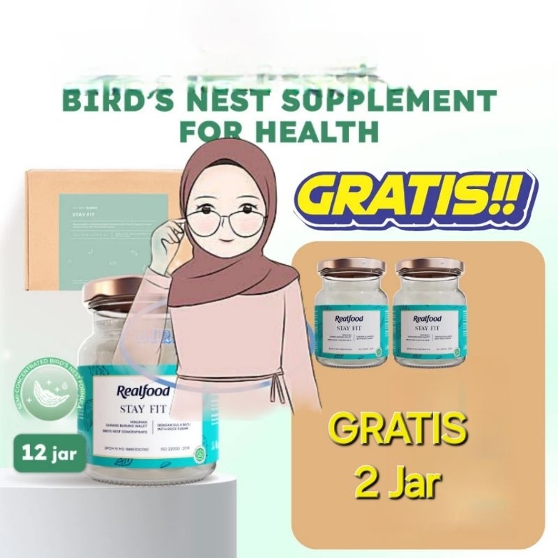 

Realfood Stayfit program 12 hari gratis 2 JAR Sarang Burung Walet