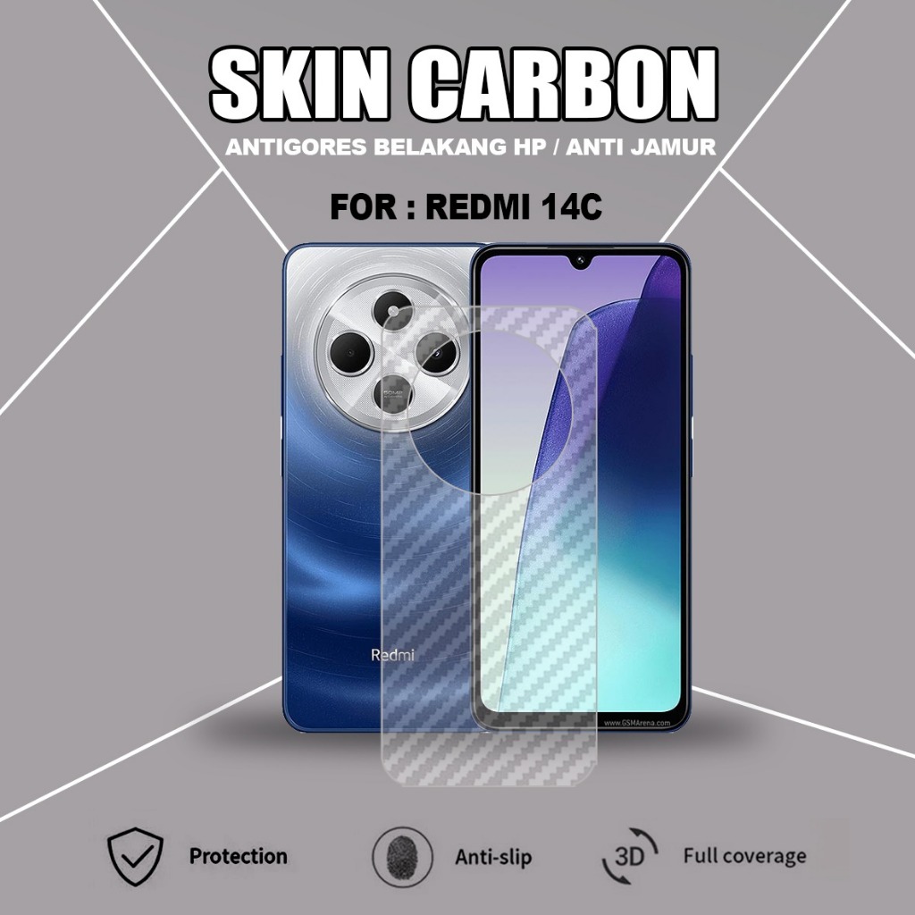 REDMI 10C REDMI 14C SKIN CARBON TRANSPARAN ANTI GORES ANTI JAMUR REDMI 10C REDMI 14C SCB1