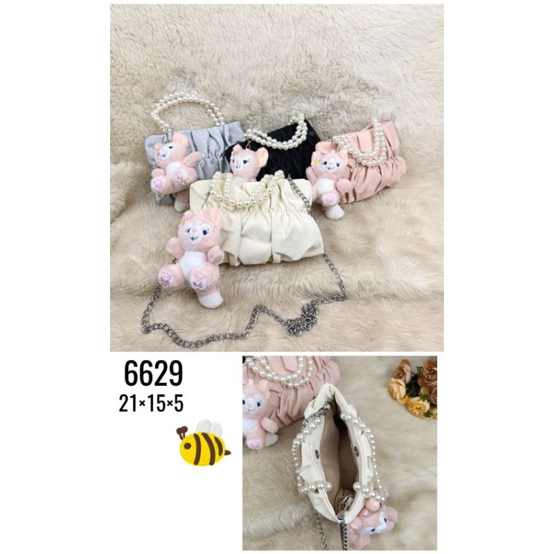 SLING BAG KOREA STYLE GAGANG MUTIARA TAS CEWEK KEKINIAN#6629