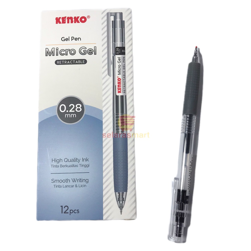

KENKO - Pulpen Gel Pen Micro Gel Retractable 0.28 mm - LUSIN