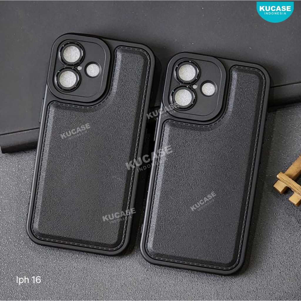 Iphone 16 Iphone 16 Plus Iphone 16 Pro Iphone 16 Pro Max Case Macaron Leather Pro Black Case Iphone 