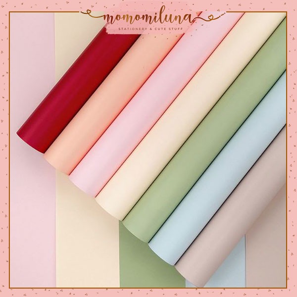 

Solid color cellophane single color kertas bungkus buket bunga estetik florist supply wrapping bouquet HB1780