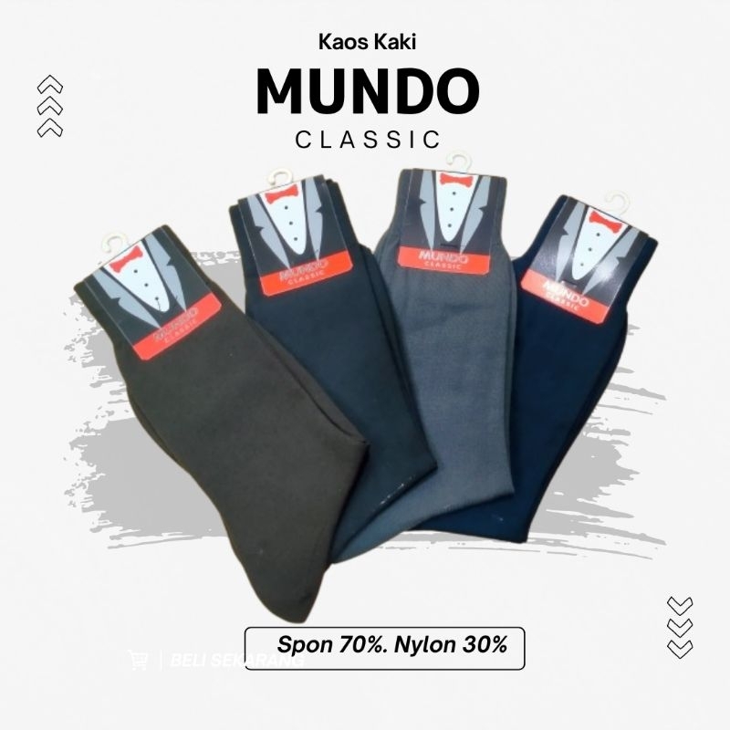 Kaos kaki MUNDO Classic,  kaos kaki mundo bahan tipis