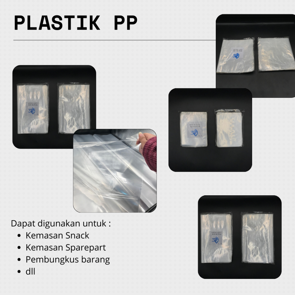 

Kantong Plastik PP 17X35 Bening, Plastik laundry, Plastik Snack, Plastik Kemasan Makanan